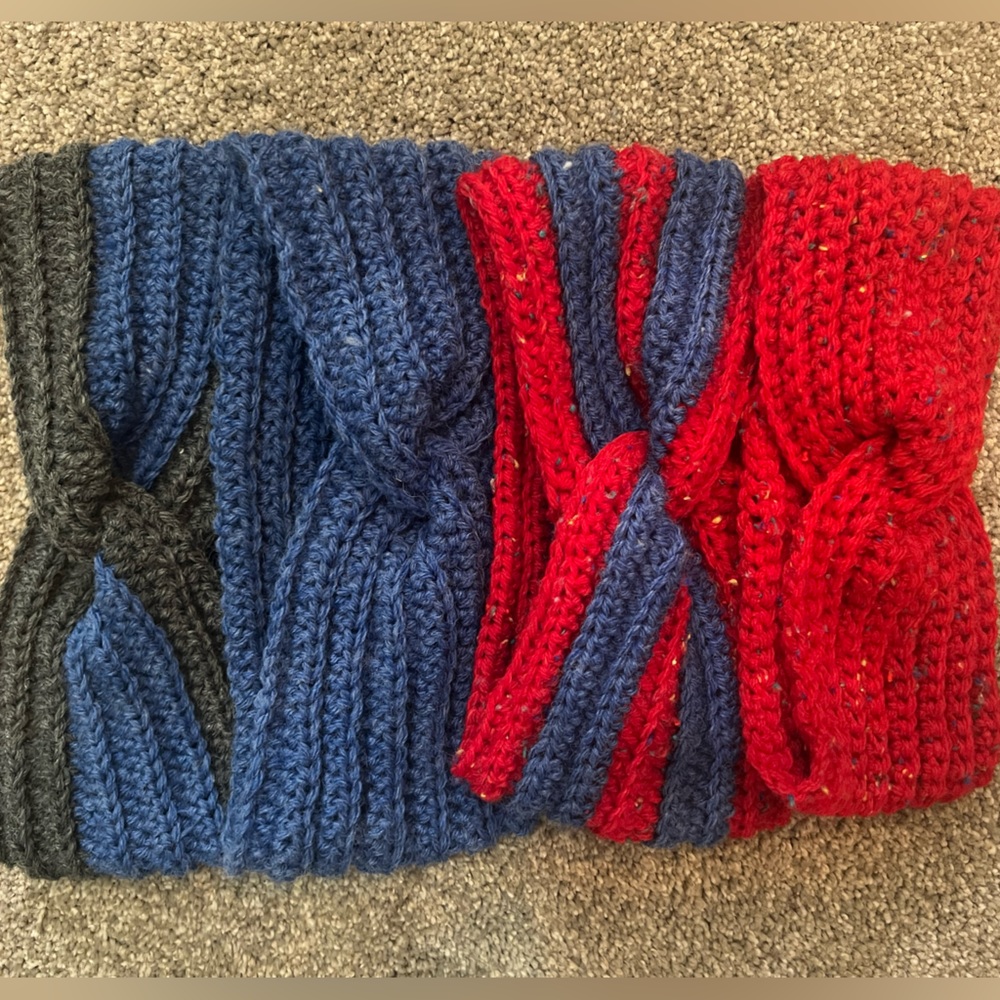 4 Handmade Wool Winter Headbands